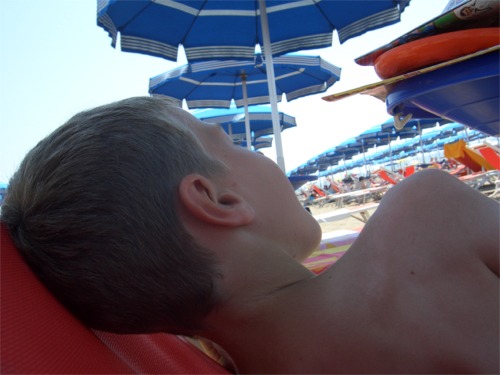 Marc am Strand